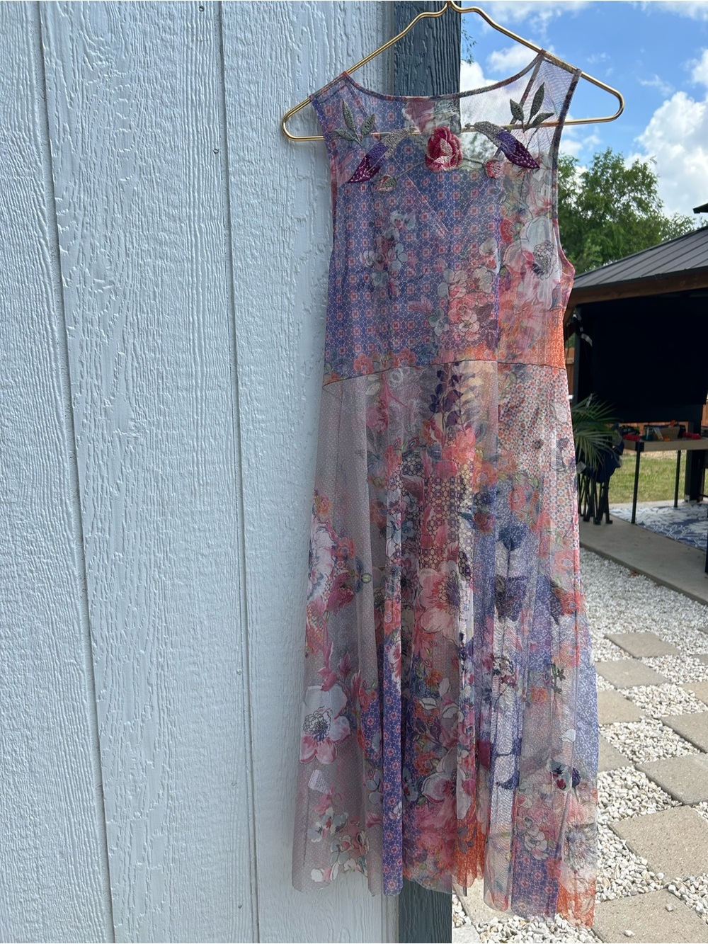 Johnny Was Sheer Floral Dress - Picture 10 of 15